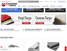 Tablet Screenshot of canopiesandtarps.com